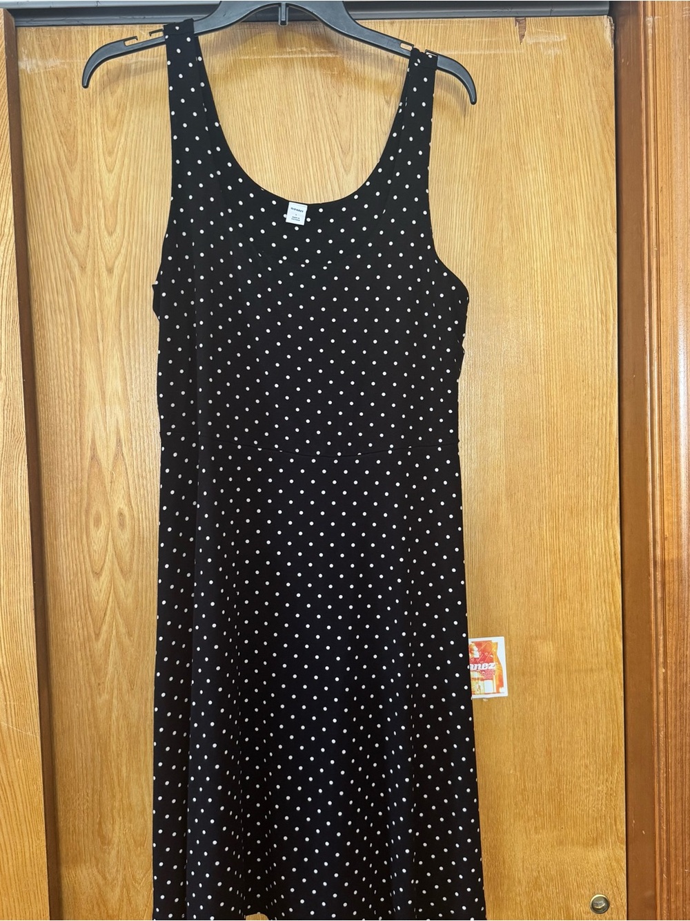 Old Navy Brown Dress with White Polka Dots